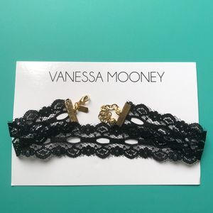 NWOT Vanessa Mooney Lace and Gold Choker